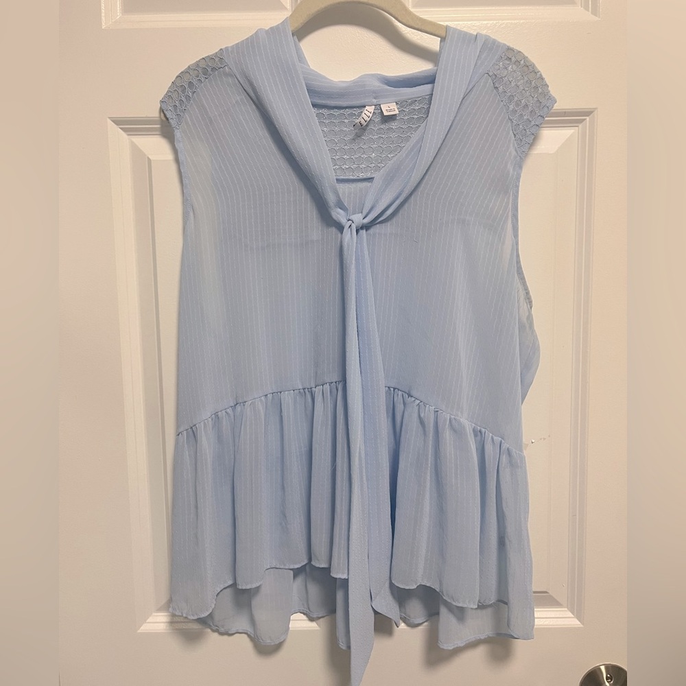 Elle Pale Blue Sleeveless Blouse